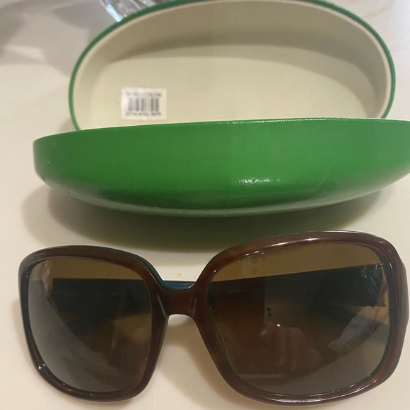 KATE SPADE NEW YORK LULUS SUNGLASSES TURQUOISE / BROWN WITH HARD CASE NWOT - Picture 4 of 12